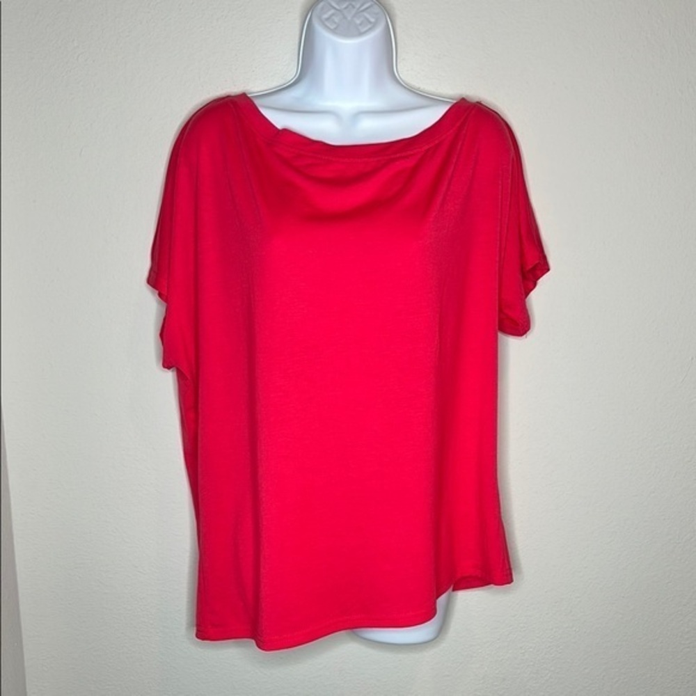 SHEIN Relaxed Red Short Sleeve Blouse